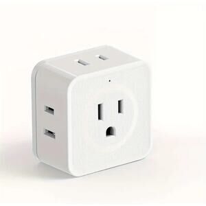 New Multi Plug Outlet Splitter Adapter 5 Port Space Saver Universal Sockets